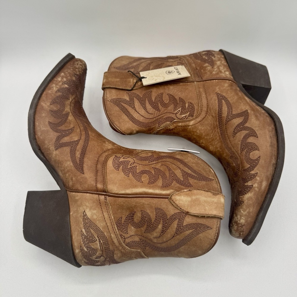 Ariat Chandler Boots Women's Size 10 Naturally Distressed Brown Leather - Picture 8 of 16